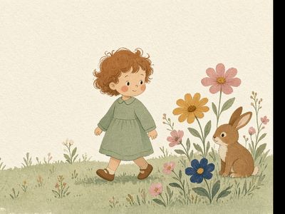 Classic gouache sample illustration