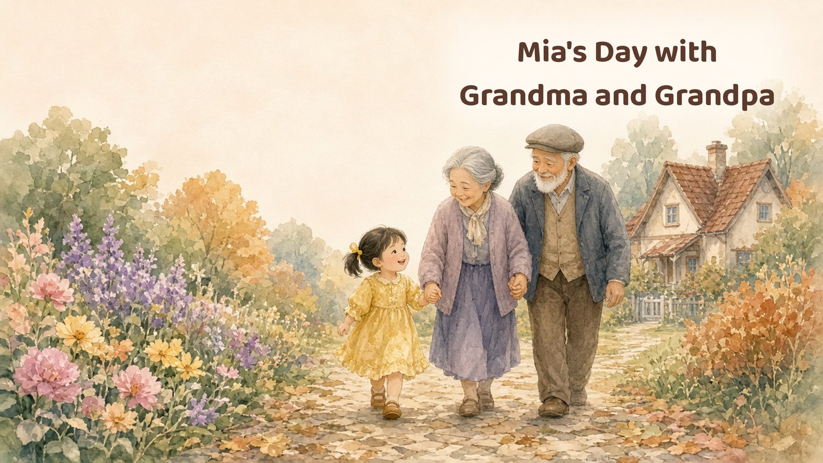 Sample page from Mia's Day with Grandma and Grandpa: cover
