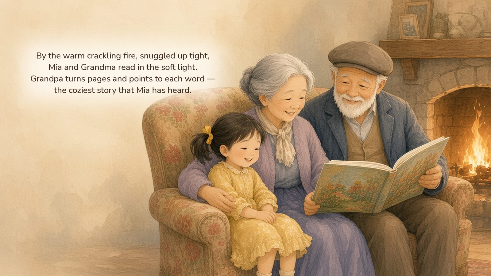 Sample page from Mia's Day with Grandma and Grandpa: spread 2