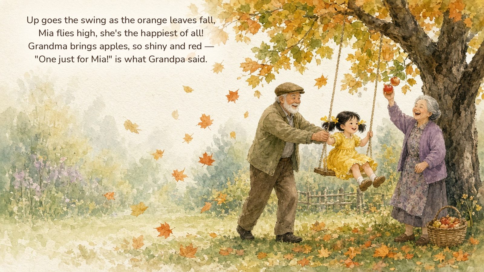 Sample page from Mia's Day with Grandma and Grandpa: spread 3