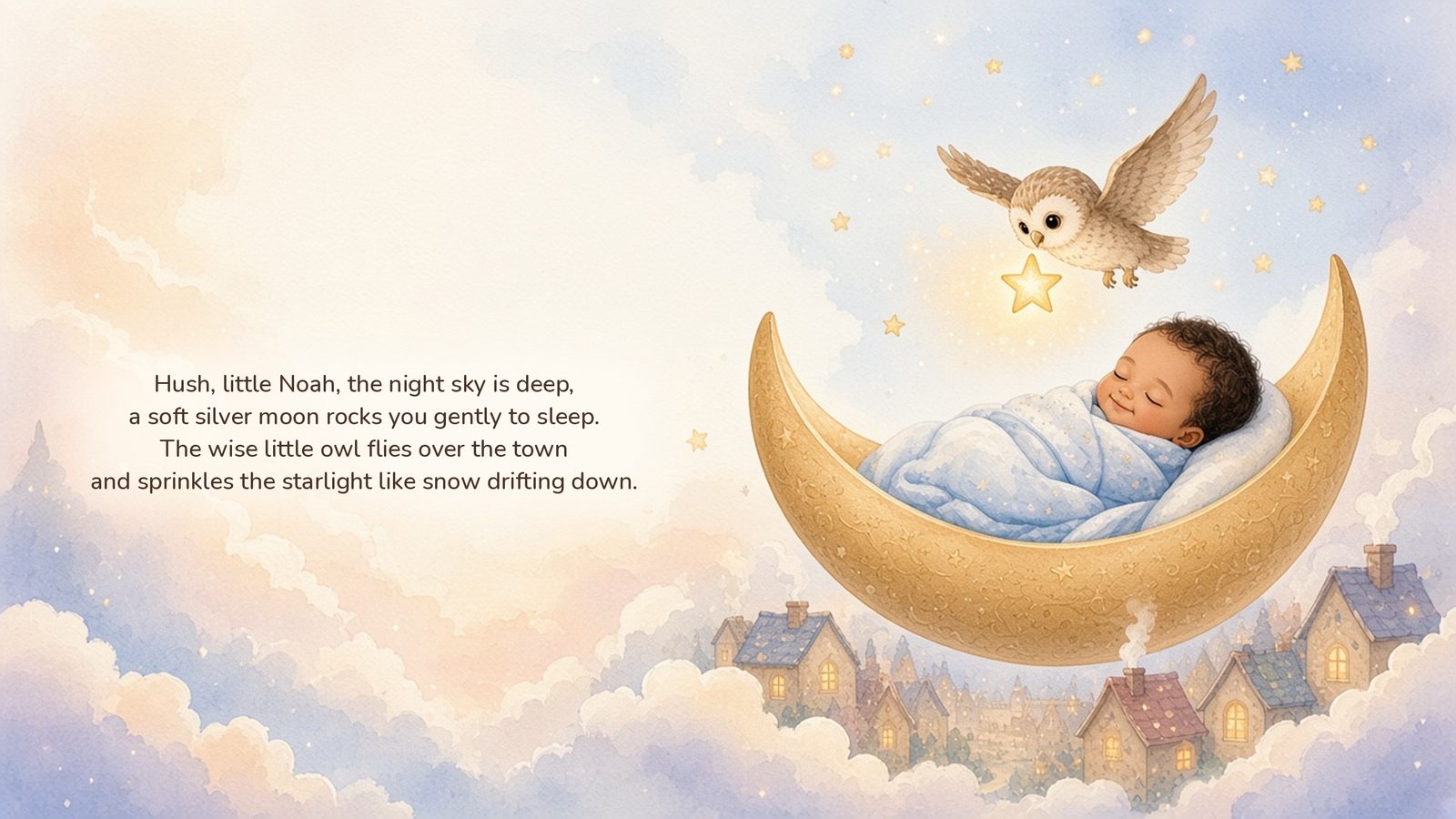 Sample page from Noah, Our Little Star: spread 1