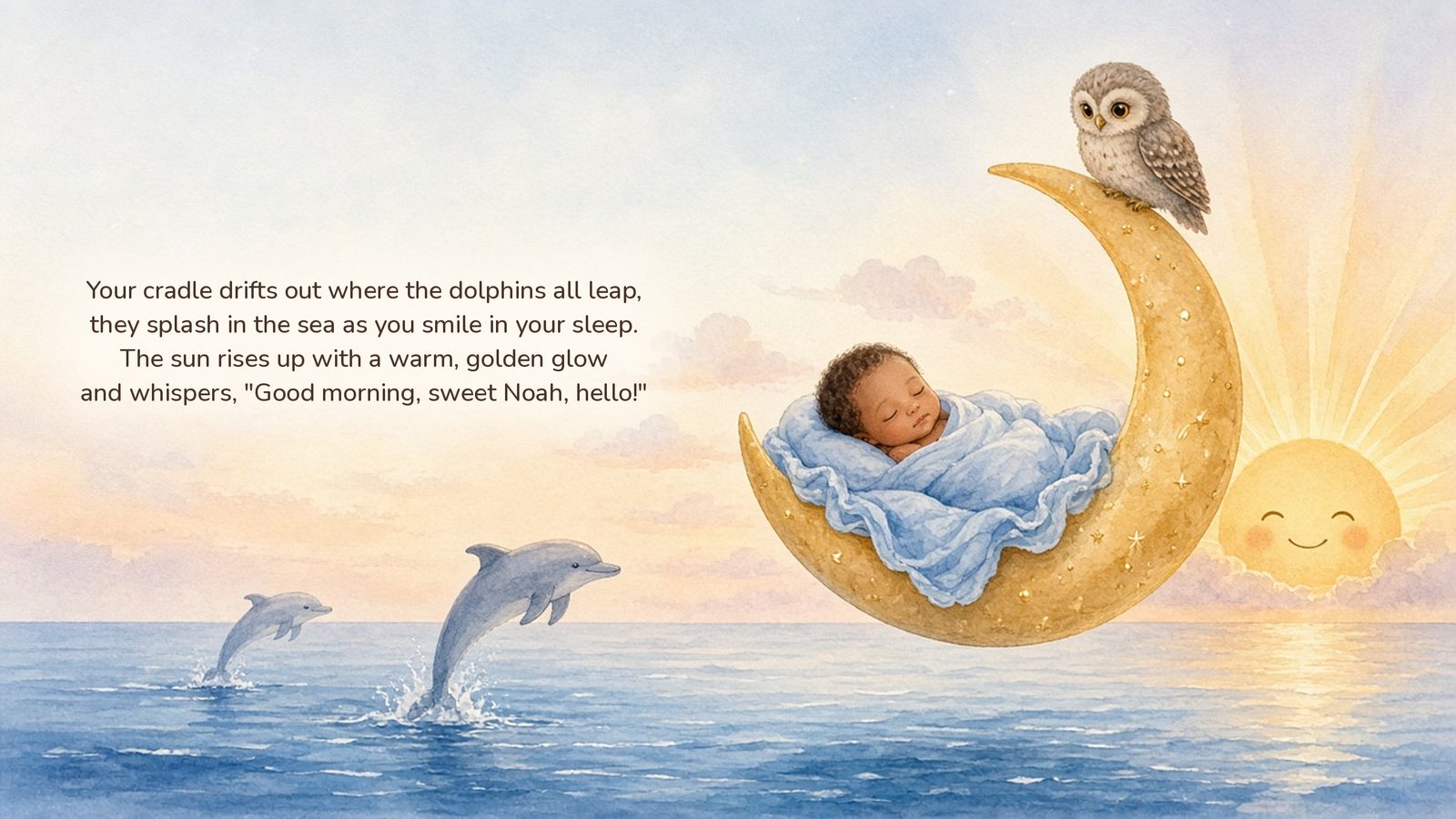 Sample page from Noah, Our Little Star: spread 3